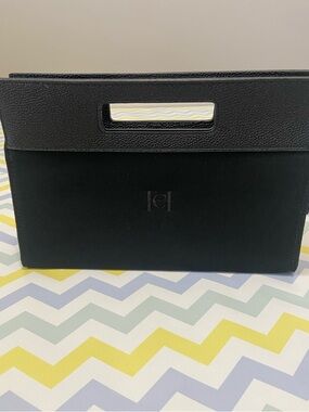 Carolina Herrera Black Cutout Handle Clutch